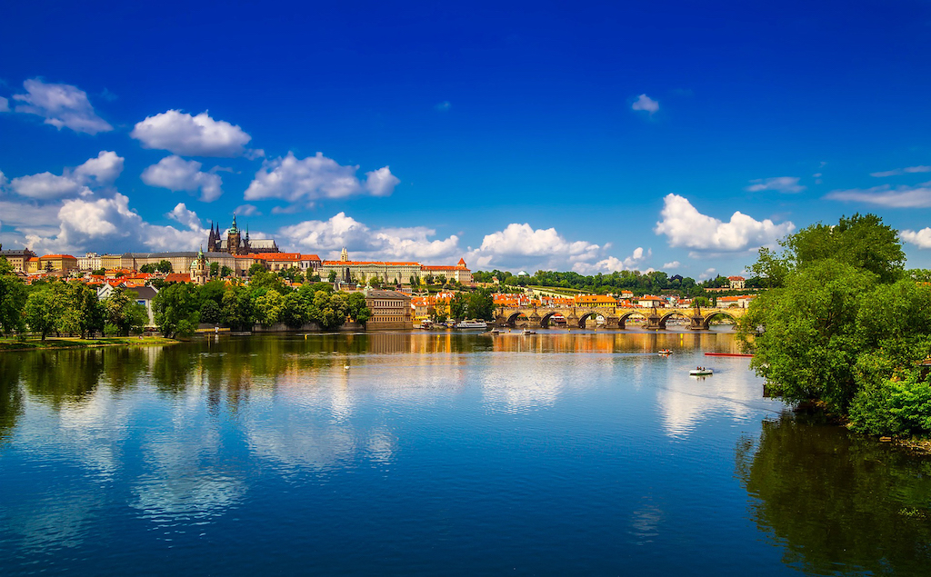 River view of Prague, Czech Republic